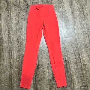 Red double lined align Lulu lemon